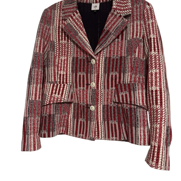 CAbi Jackets & Blazers - CAbi Red and White Plaid Blazer